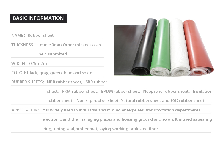 SBR Anti-slip Black Seal Mats synthetic rubber material Styrene Butadiene Rubber manufacturer/PAIDU